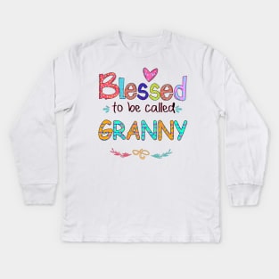 Blessed To Be Called Granny Kids Long Sleeve T-Shirt